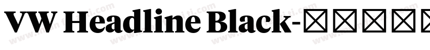 VW Headline Black字体转换